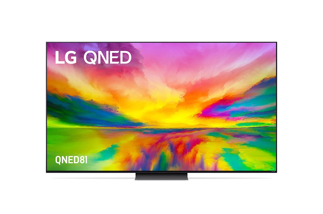 LG QNED81 65 inch 4K Smart QNED TV with Quantum Dot NanoCell, A front view of the LG QNED TV , 65QNED816RA