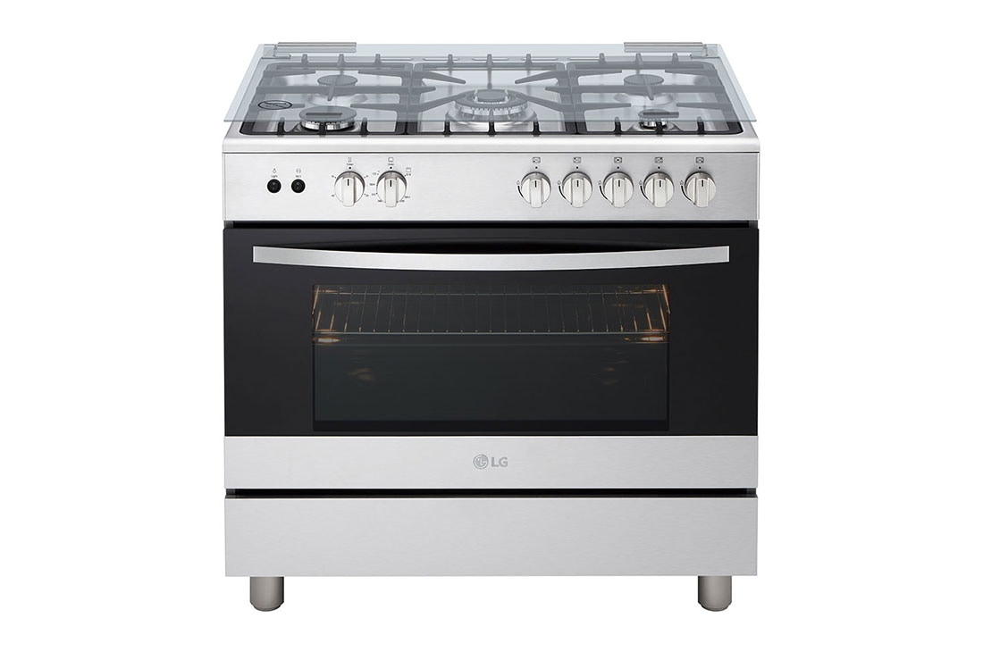 LG Gas Cooker, 5 Cook Zones, Removable Door Glass, FA415RMA