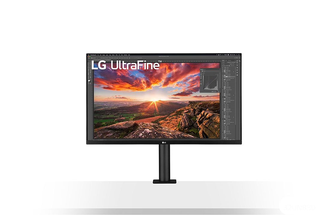 LG 32 Inch UltraFine™ Display Ergo Monitor, UHD 4K IPS Display, HDR10, USB Type-C, Black, LG 32UN880-B 32 Inch UltraFine™ Display Ergo 4K HDR10 Monitor, 32UN880-B