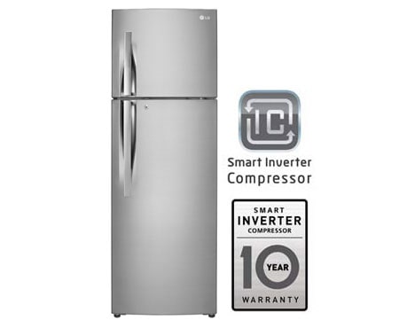 LG Compact Top Freezer Refrigerator with smart inverter compressor, GR-B312RLML