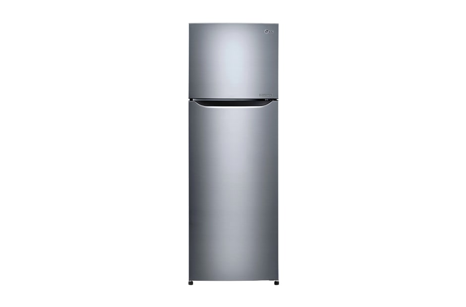 LG Shiny steel Top Freezer Refrigerator with a wave design pocket , GN-B332SLCL