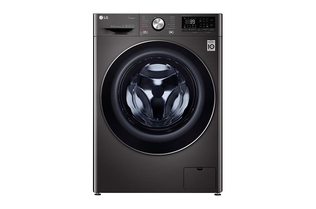 LG Washing Machine with Dryer, 10/7kg, Black, F4V9RCP2E, F4V9RCP2E