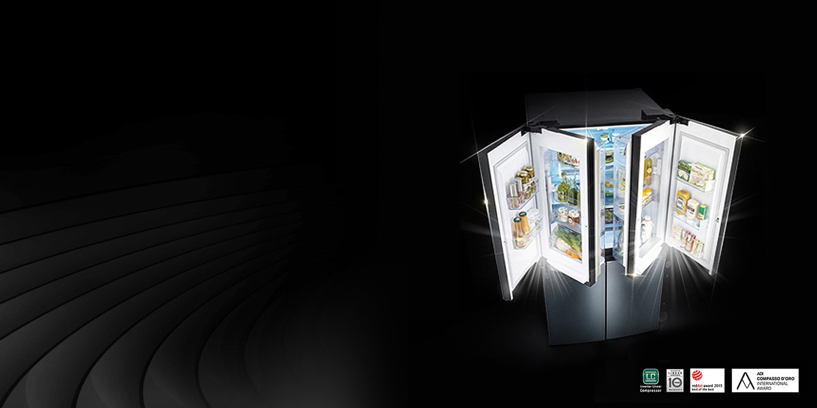 ثلاجة ذات مجمد مع ميزة Door-in-Door™ من