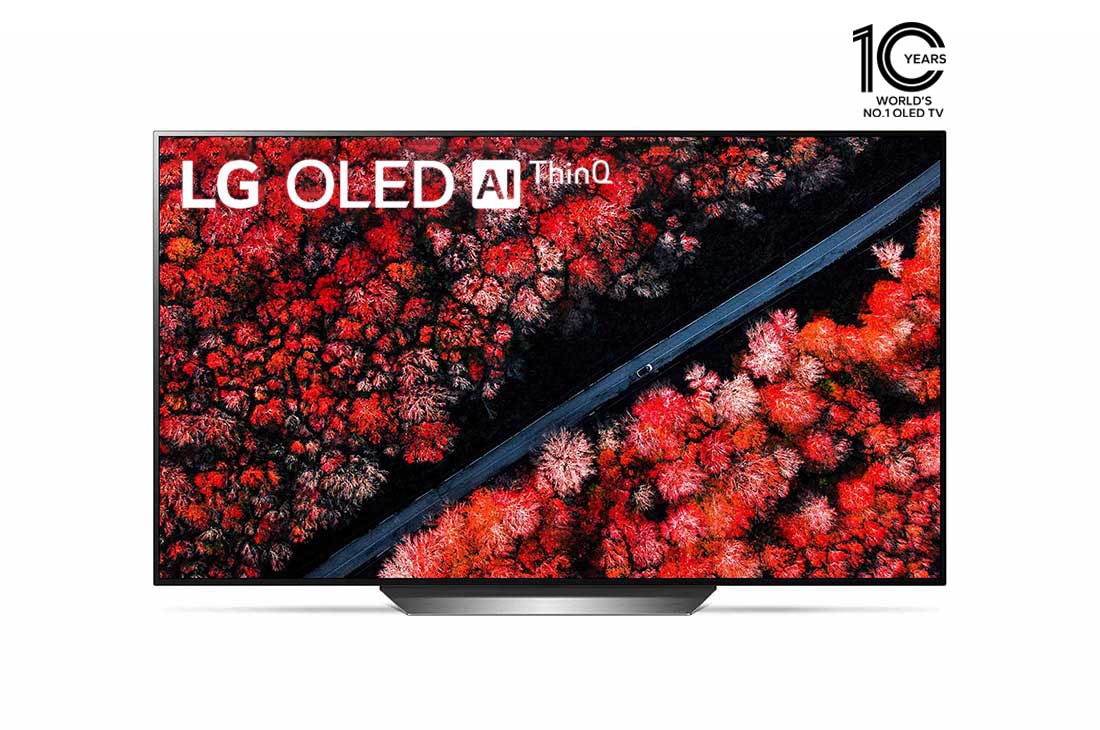 LG تلفزيون OLED مقاس 77 بوصة من مجموعة C9 من LG تصميم الشاشة السينمائية الرائعة، تلفزيون 4K HDR الذكي w/ThinQ AI, OLED77C9PVB