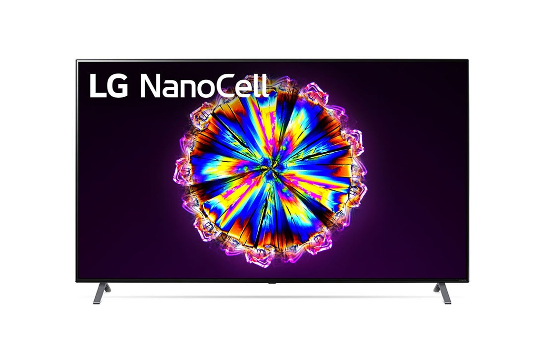 LG تلفزيون إل جي نانوسيل، 86 بوصة، موديل NANO90، التصميم شاشة سينمائية 4k، شاشة سينمائية ديناميكية فعالة  WebOS HDR ذكية مع تقنية الذكاء الاصطناعي ThinQ Al، ونظام تعتيم كامل, 65UN7100PVA_Front view, 86NANO90VNA