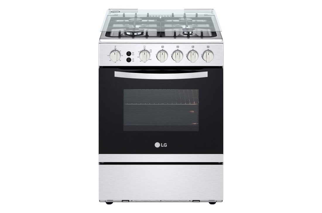 LG Cuisinière à gaz 4 Feux 60 CM| Sécurité totale | Système de chauffage combiné | Rôtissoire, FA211RMA, FA211RMA