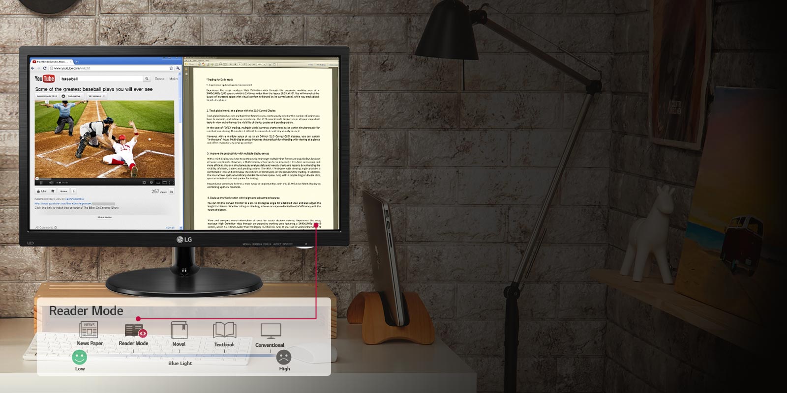 LG Monitor LED 18.5” 19M38AB Monitores LED LG