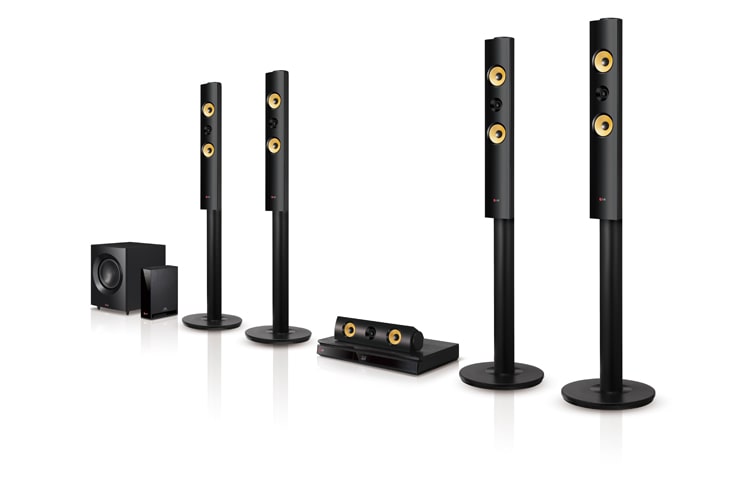 LG 5.1 3D Sound Blu-ray Heimkinosystem mit Aramidlautsprechern, 4K Upscaler, Miracast™ und Private Sound Mode, BH7540TW