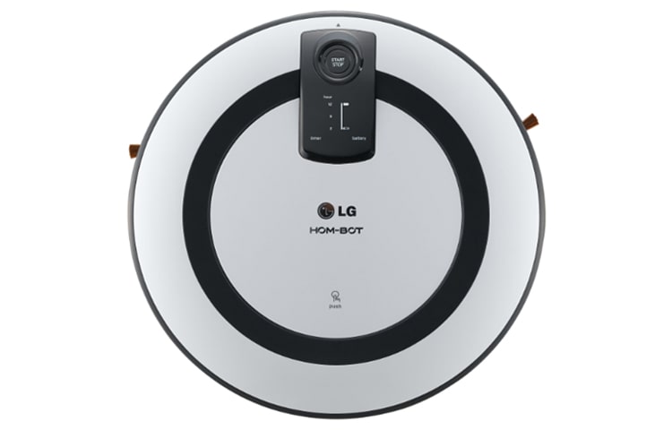 LG Roboterstaubsauger in weiß-grau mit einer integrierten Kamera, Antistoßkontrolle und 3 Reinigungsprogrammen, VR5943L