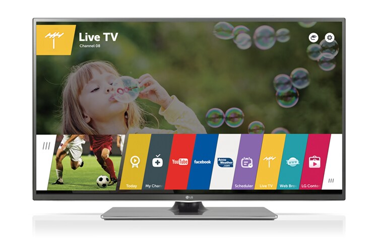 LG webOS TV von LG mit einer Bildschirmdiagonale von 32'', Metallic Design, webOS 2.0 und Virtual Surround Sound, 32LF652V