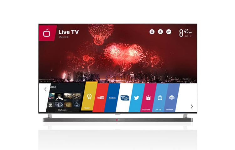 LG CINEMA 3D webOS Smart TV mit 139 cm Bildschirmdiagonale (55 Zoll), 2.2 Soundsystem mit integrierter Soundbar und Cinema Screen Deisgn, 55LB870V