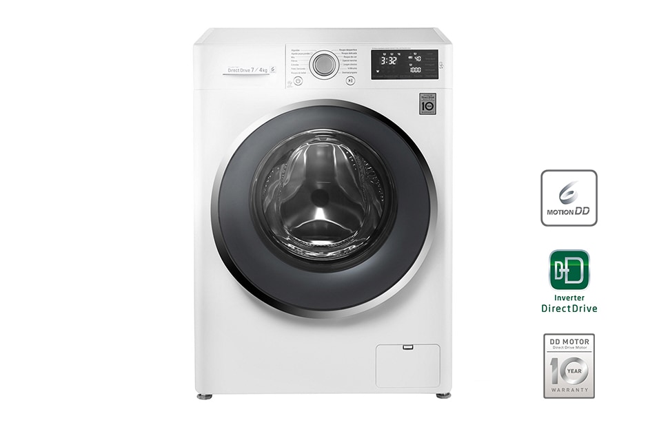 LG Waschtrockner mit 6 Motion Direct Drive™-Technologie. 7 kg Waschen / 4 kg Trocknen bei nur 45 cm Gerätetiefe., F12U2HDM1NH