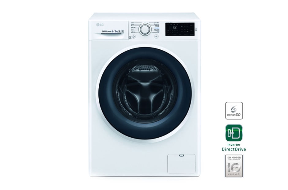 LG Waschtrockner | 8kg waschen / 5kg trocknen | 6 Motion Direct Drive™, F14WD85EN0
