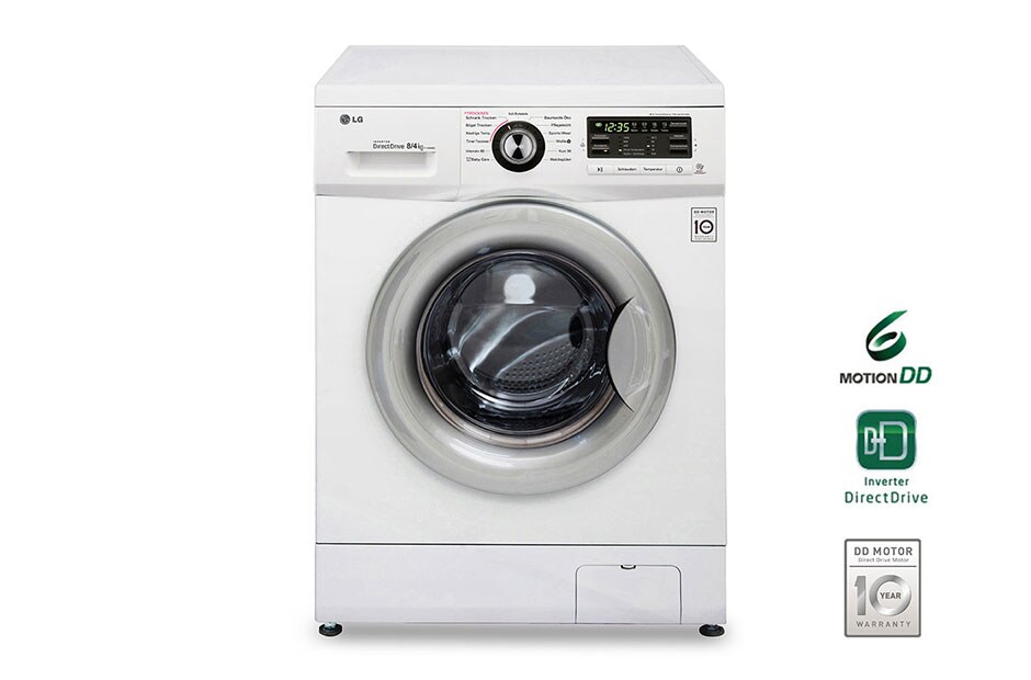 LG Waschtrockner mit 6 Motion DirectDrive™-Technologie. 8 kg Waschen / 4 kg Trocknen., F1496AD1