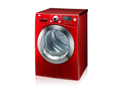 LG 8kg Condensing Dryer in Candy Apple Red finish with Sensor Dry, TD-C809E
