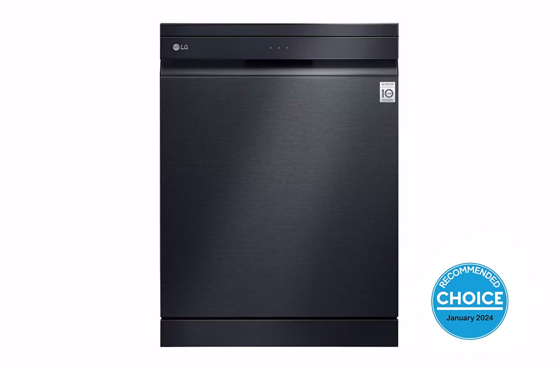 LG 15 Place QuadWash® Dishwasher with Auto Open Dry in Matte Black Finish with TrueSteam™ - Free Standing, LG Dishwasher XD3A25MB, XD3A25MB