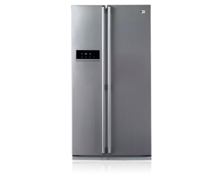 LG 581L Stainless Steel Side by Side Refrigerator with IceBeam Door Cooling, GC-B197STF