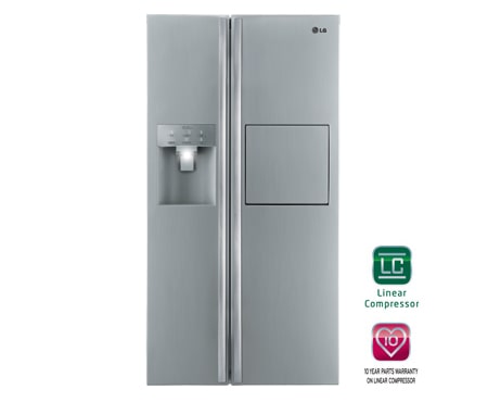 LG 659L Side by Side Fridge with Homebar and Ice & Water Dispenser, GC-P247ESL
