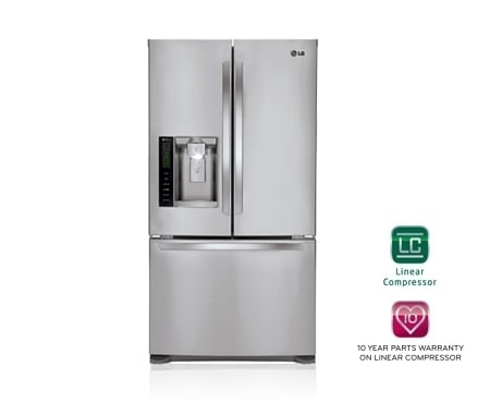 LG 615L 3 Door French Fridge with Slim Indoor Ice and Water, GR-L218CSL