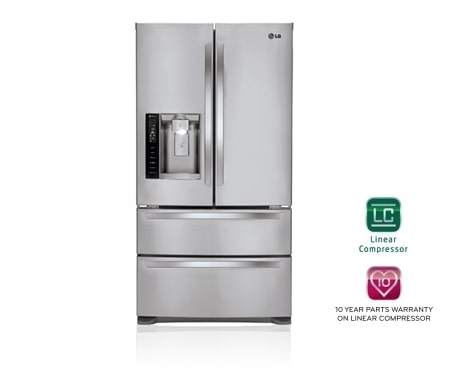 LG 610L 4 Door French Fridge with Slim Indoor Ice & Water, GR-L219CSL