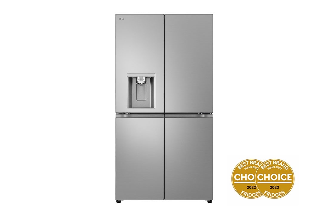 LG 636L French Door Fridge in Stainless Finish, Front View, GF-LN700PL