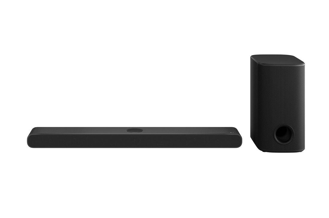 LG Sound Bar S77S, Front view of the soundbar and subwoofer, S77S