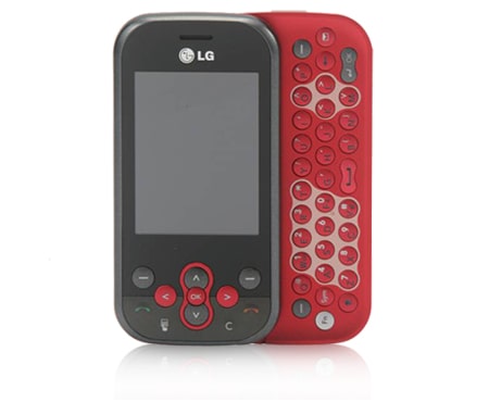 LG Mobile Phone with QWERTY keyboard,2MP Camera,FM Radio & MP3 Player, KS360 Red