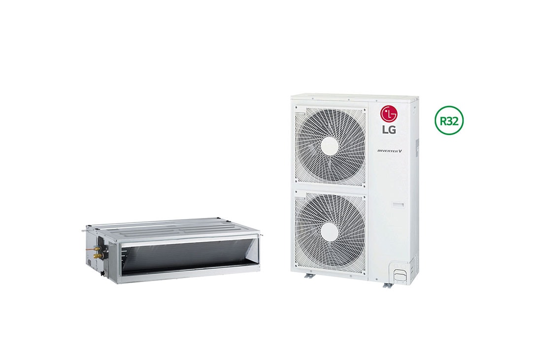 LG Ducted System - Slim Ducted 9.5kW (Cooling) | UMN100M2_ UU100WR2, front view, UMN100M2-UU100WR2