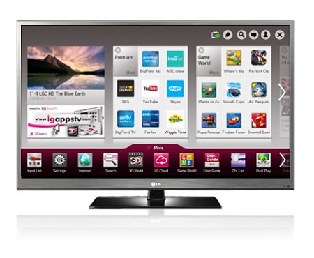 LG 50'' (127cm) Full HD 3D Plasma TV with LG Smart TV, 50PZ650