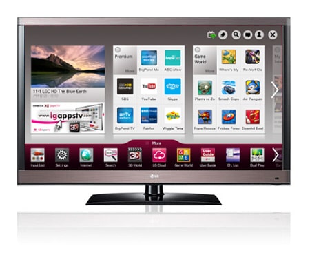 LG 55'' (139cm) Full HD 3D LED LCD TV with Cinema 3D & LG Smart TV, 55LW5700