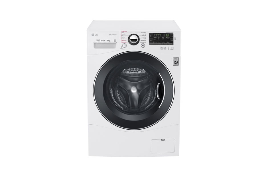 LG 9kg Front Load Washer & 5kg Dryer Combo with TrueSteam®, WD1409HPW