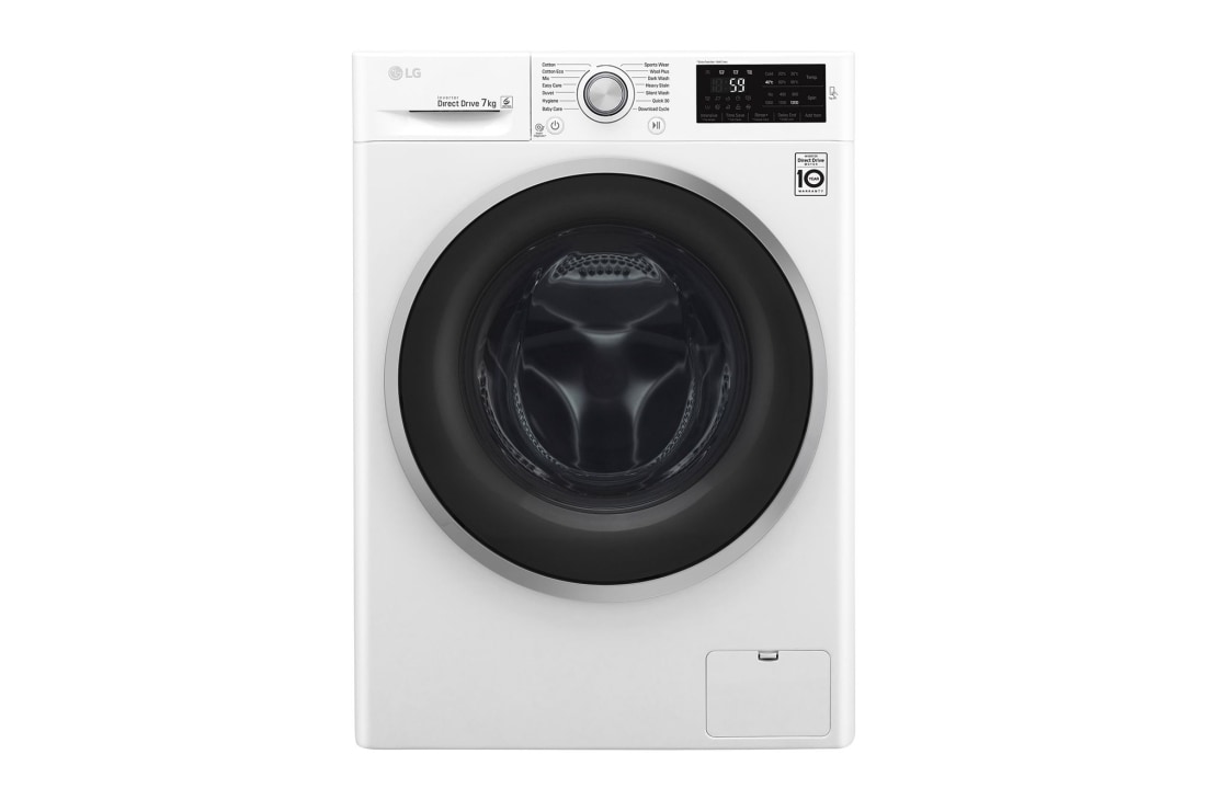LG 7kg Front Loader Washing Machine with 6 Motion Direct Drive, WD1207NCW