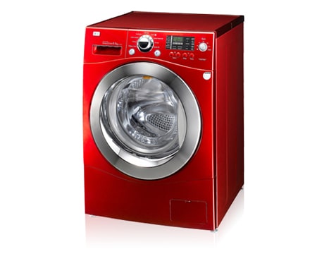 LG 8kg Direct Drive Front Load Washer in striking Candy Apple Red (WELS 4.5 Star, 73L Litres per wash), WD14039D