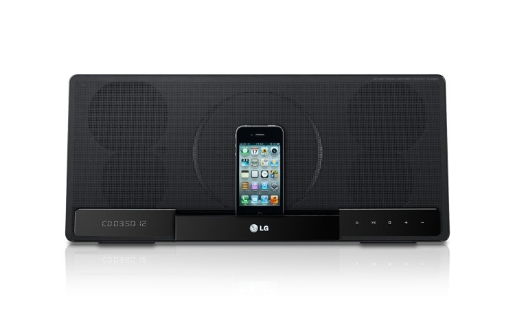 LG CD Micro set avec Bluetooth | Aluminum metal finish | iPod, iPhone, iPad direct docking | Portable in | 40 W | LG XBOOM, CM2820