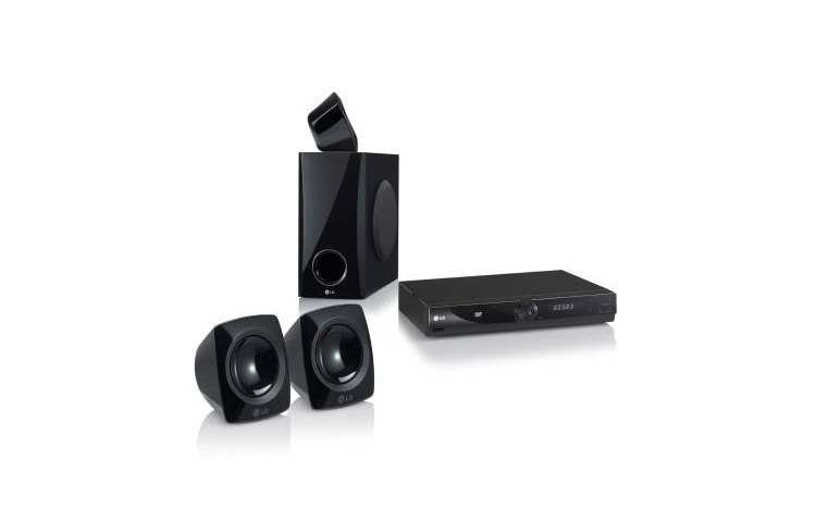 LG DVD Home Theater Système avec haut-parleurs Parabola, 1080p Full HD UP-scaling, USB Direct Recording & Play, HT306SF