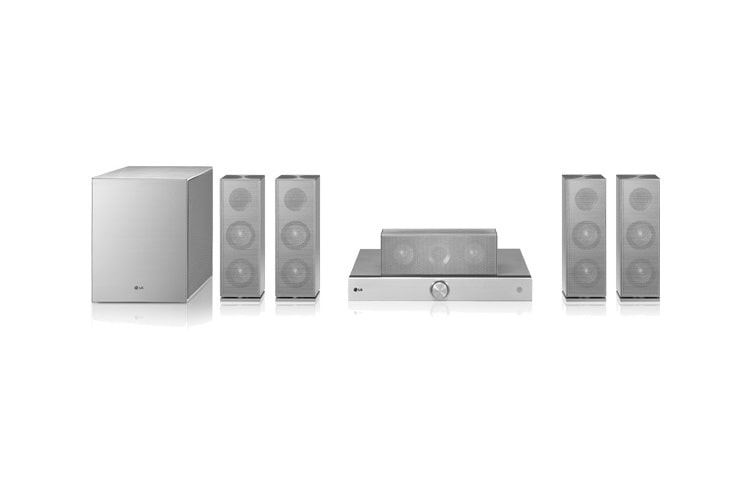LG 5.1Ch Smart 3D Blu-ray Home Cinema | Aluminium Metal Finish | 1100W | Cinema 3D Sound | LG Smart | Wi-Fi built-in, HX952