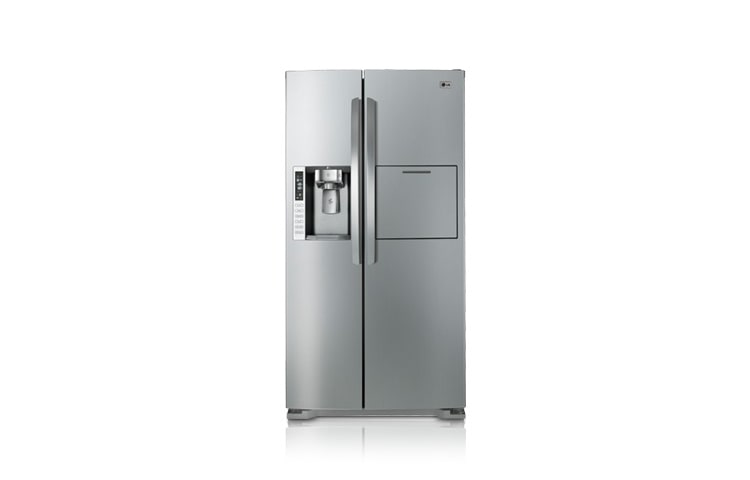 LG Réfrigérateur Side by Side avec Soft Touch Homebar, Vacuüm Fresh, Bioshield & Moist balance Crisper., GR-P247CNNV