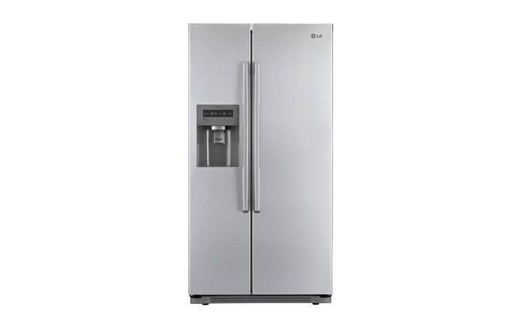 LG Réfrigérateur Side by side avec Linear Compressor, No Frost, Soft touch Homebar, distributeur d'eau, de glace et Bioshield, GS3159AEEV