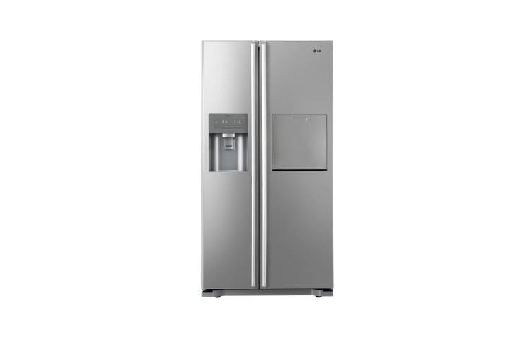 LG Réfrigérateur Side by side avec Linear Compressor, No Frost, Soft touch Homebar, distributeur d'eau, de glace et Bioshield, GS5162PVJV