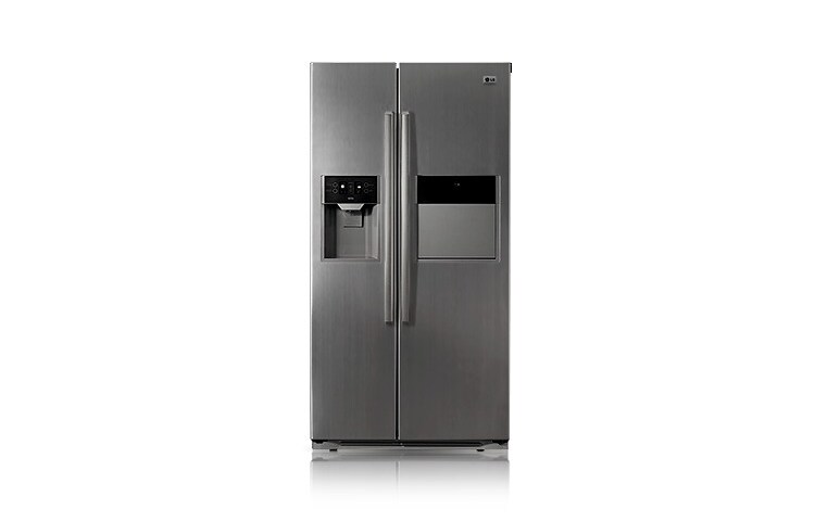 LG Réfrigérateur Side-by-Side Side-by-side avec No frost, Ice dispenser, Soft touch Homebar et Bioshield., GW-P207FLQA