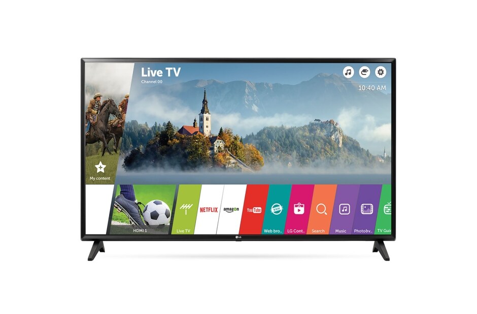 LG 49'' (124 cm) | LG Full HD LED TV | webOS 3.5 Smart TV | Virtual Surround Plus | Clear Voice, 49LJ594V