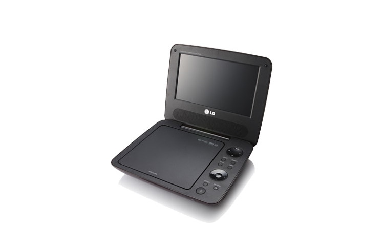 LG Lecteur DVD portable avec écran LCD 7'', Autonomie jusqu'à 3 heures, Pile interne rechargeable, USB Playback et DivX Playback, DP650
