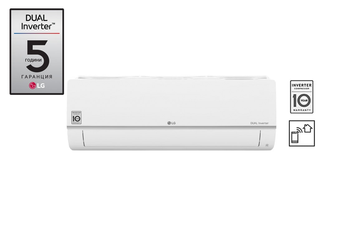 LG STANDARD PLUS (R32) DUAL Inverter, A++/A+, LG ThinQ Wi-Fi, висока ефективност, 18k Btu, PC18SK, PC18SK