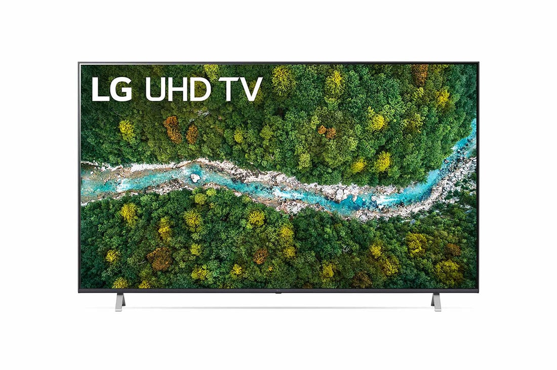 LG 75'' (191 cm) 4K HDR Smart UHD TV, Изглед отпред на LG UHD TV, 75UP77003LB