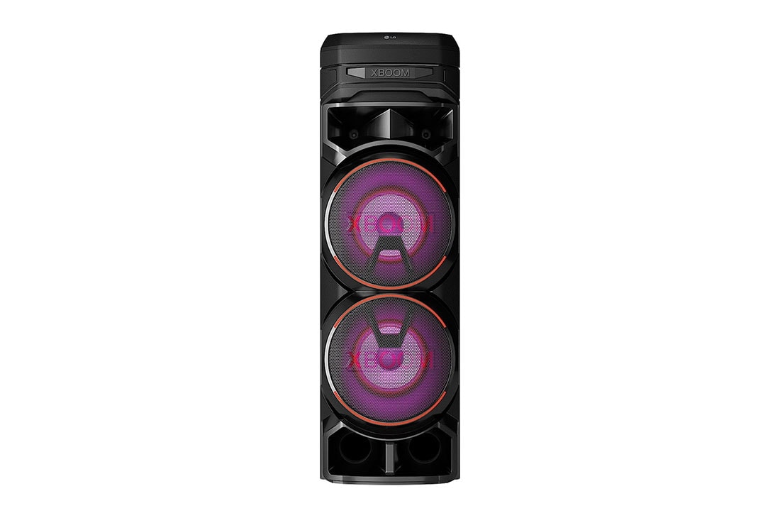 LG Torre de sonido LG XBOOM RNC9 | Doble Woofer | Potenciador de bajos | Karaoke Star | DJ App y DJ Pad | Super Bass Boost | Multi Bluetooth, vista frontal, RNC9