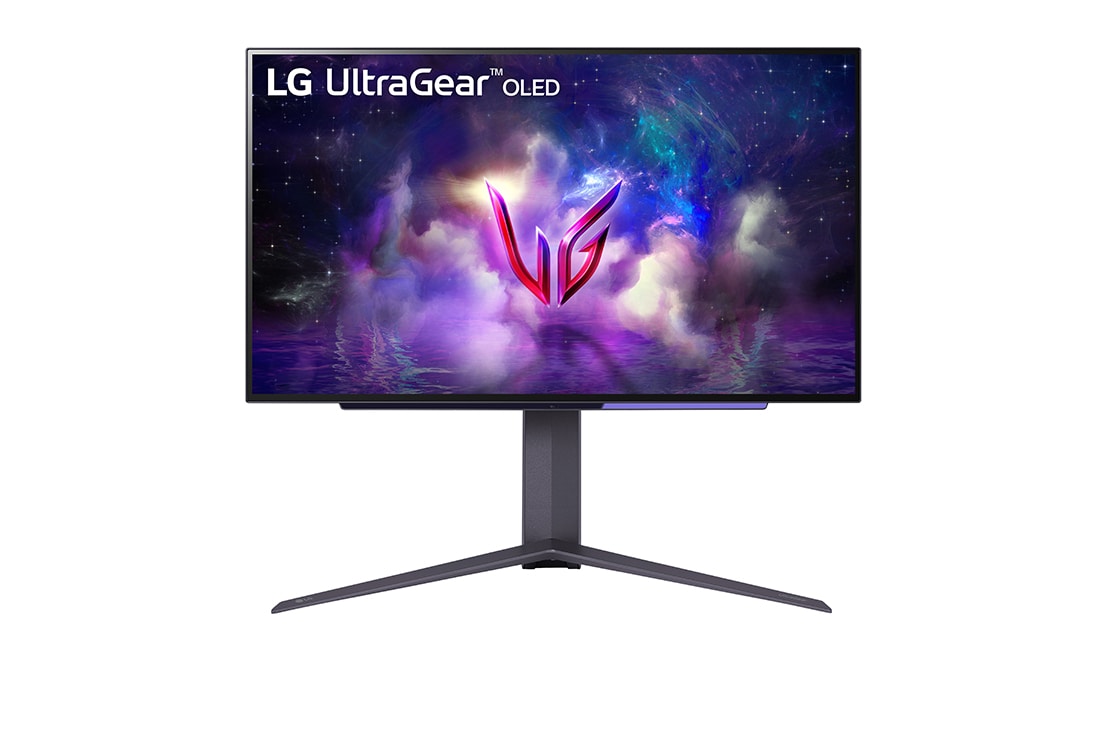 LG Monitor UltraGear™ OLED QHD de 27'' con monitor para juegos con frecuencia de actualización de 240 Hz y FreeSync™ Premium Pro, Font view, 27GS95QE-B