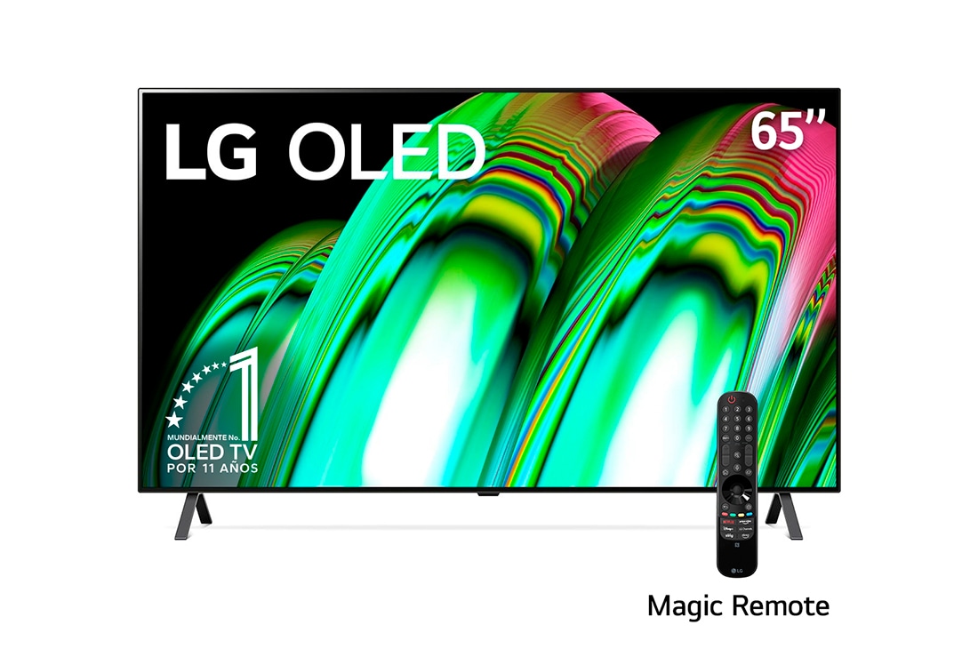 LG Pantalla LG OLED 65'' A2 4K Smart TV con ThinQ AI, Front view , OLED65A2PSA