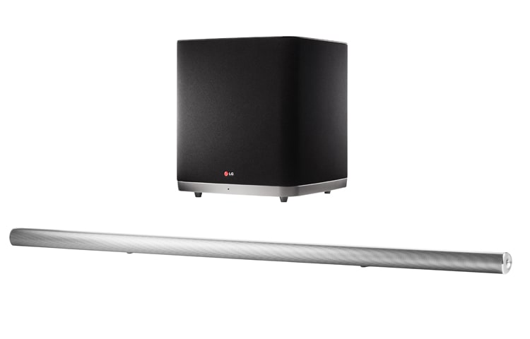 LG 4.1 Speakerbar mit 320 Watt Leistung, Ultra Slim Design, kabellosem aktiven Subwoofer und Bluetooth, NB5540
