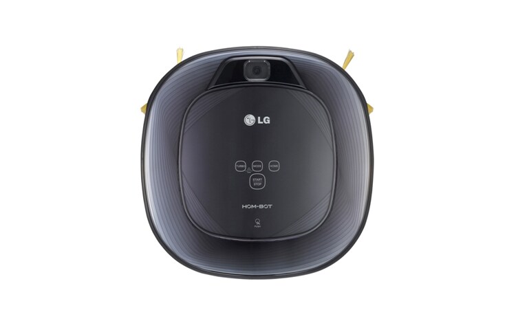 LG Quadratischer Roboterstaubsauger in schwarzem 3D-Design mit 2 integrierten Kameras, Antistosskontrolle und 7 Reinigungsprogrammen, VR6270LVMB