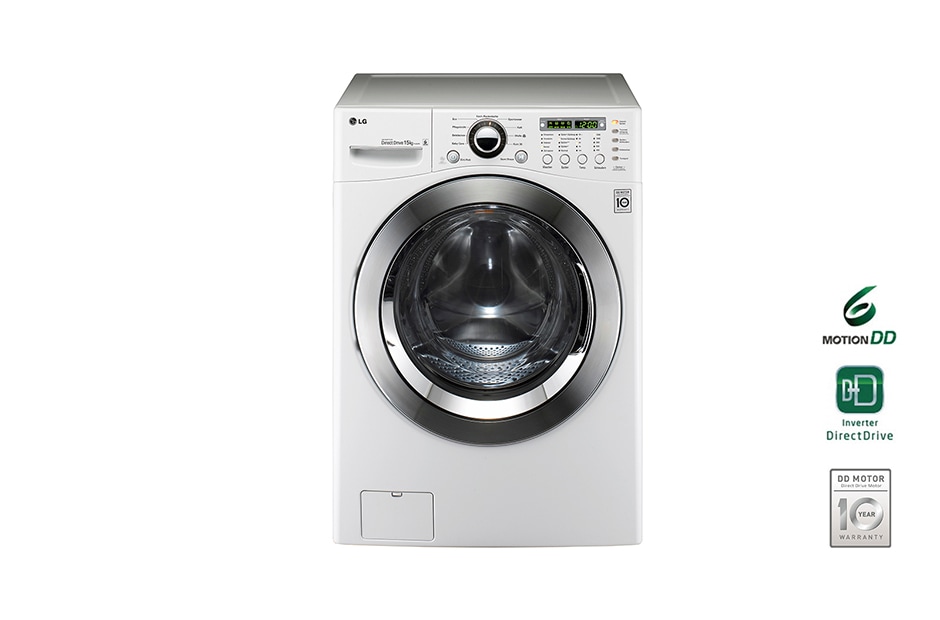 LG Waschmaschine mit 15 kg Fassungsvermögen, Smart Diagnosis und Intelligente Beladungserkennung, F1255FDH